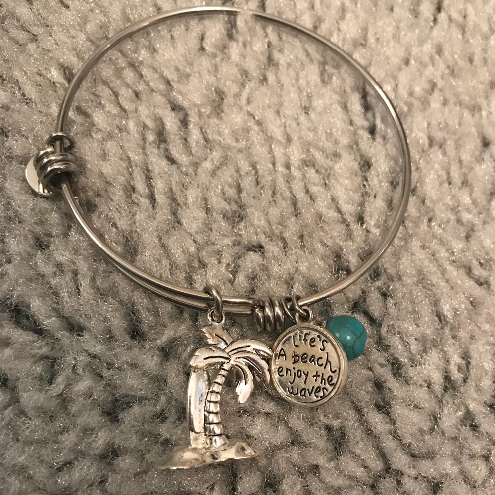 Life’s a beach enjoy the waves bangle bracelet